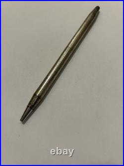 Vintage Tiffany & Co Sterling Silver Engine Turned Ballpoint Pen Guilloche Twist