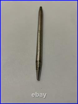 Vintage Tiffany & Co Sterling Silver Engine Turned Ballpoint Pen Guilloche Twist