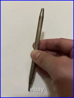 Vintage Tiffany & Co Sterling Silver Engine Turned Ballpoint Pen Guilloche Twist