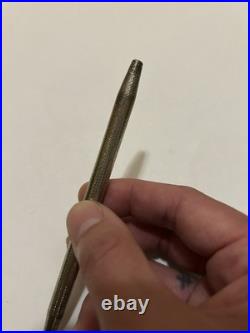 Vintage Tiffany & Co Sterling Silver Engine Turned Ballpoint Pen Guilloche Twist
