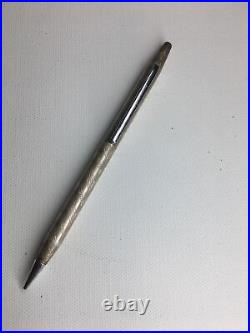 Vintage Tiffany & Co Sterling Silver Etched Twist Ball Point Pen
