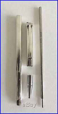 Vintage Tiffany & Co. Sterling Silver SQUARE T clip Ballpoint Pen Rare