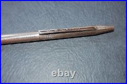 Vintage Tiffany & Co Sterling Silver Spiral Etched Twist Ball Point Pen