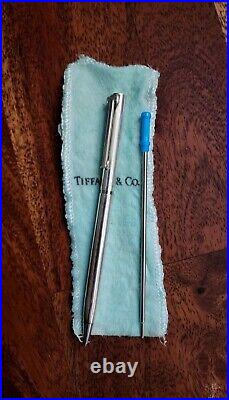 Vintage Tiffany & Co. Sterling Silver T Clip Pen 925 With FREE extra Refill