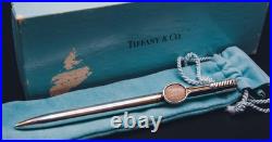 Vintage Tiffany & Co. Sterling Silver Tennis Racket Pen Original Blue Box & Po