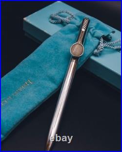 Vintage Tiffany & Co. Sterling Silver Tennis Racket Pen Original Blue Box & Po
