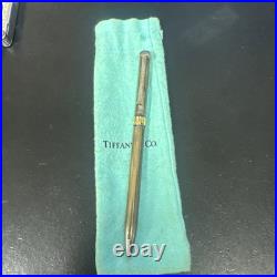 Vintage Tiffany & Co. T Clip 925 Sterling & 14K Gold Ink Pen Hallmarked (Z)