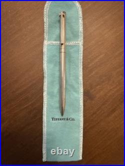 Vintage Tiffany & Co. T Clip 925 Sterling Retractable Ink Pen