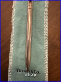 Vintage Tiffany & Co. T Clip 925 Sterling Retractable Ink Pen