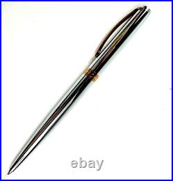 Vintage Tiffany Co silver / gold T Clip Ballpoint Writing Pen With Pouch