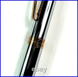 Vintage Tiffany Co silver / gold T Clip Ballpoint Writing Pen With Pouch