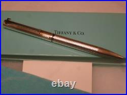 Vintage Tiffany Silver Pen 925 Sterling Silver with T clip & Rare Design With BOX