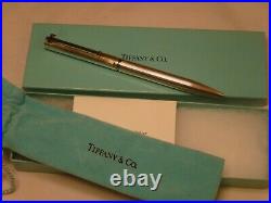 Vintage Tiffany Silver Pen 925 Sterling Silver with T clip & Rare Design With BOX