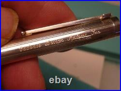 Vintage Tiffany Silver Pen 925 Sterling Silver with T clip & Rare Design With BOX