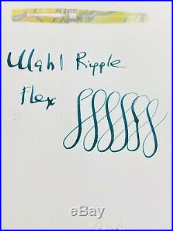 Vintage WAHL Sterling Silver Fountain Pen RIPPLE Pattern #2 Flexible nib