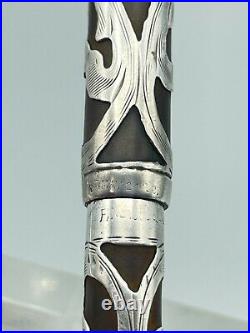 Vintage WATERMAN 12 999 FINE Silver Overlay Fountain Pen #2 Flexible Nib