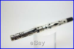 Vintage WATERMAN 12 Sterling Silver Overlay Fountain Pen Eyedropper #2 nib