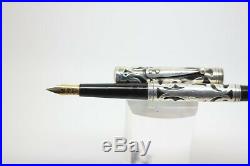 Vintage WATERMAN 12 Sterling Silver Overlay Fountain Pen Eyedropper #2 nib