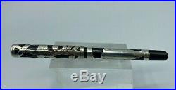 Vintage WATERMAN 14 999 FINE Silver Overlay Fountain Pen #4 Nib MISSING CLIP