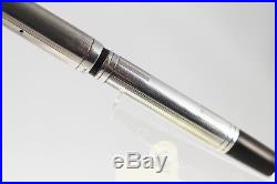 Vintage WATERMAN 452 Fountain Pen SHERATON Sterling Silver Overlay STUB Flex Nib