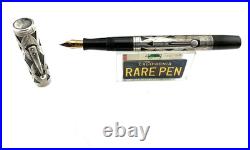 Vintage WATERMAN 452 Sterling Silver Overlay Fountain Pen Pencil 14K F FLEX nib