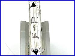 Vintage WATERMAN 452 Sterling Silver Overlay Fountain Pen Pencil 14K F FLEX nib