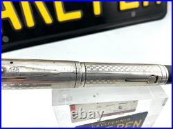 Vintage WATERMAN 456 Sterling Silver Overlay Fountain Pen 14K #6 Med FLEX nib
