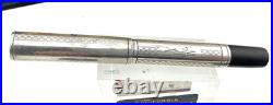 Vintage WATERMAN 456 Sterling Silver Overlay Fountain Pen 14K #6 Med FLEX nib