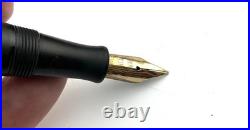 Vintage WATERMAN 456 Sterling Silver Overlay Fountain Pen 14K #6 Med FLEX nib