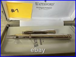 Vintage Waterford Lismore Rollerball Pen Sterling Silver W Case & Booklet Box