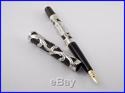 Vintage Waterman 12 Fountain Pen-Sterling Silver Filigree over BHR-USA 1900s