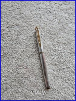 Vintage Waterman Gentleman Sterling Silver Fountain Pen, 18k Nib
