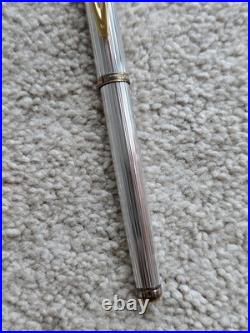 Vintage Waterman Gentleman Sterling Silver Fountain Pen, 18k Nib