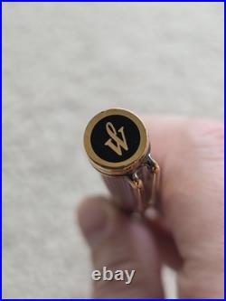 Vintage Waterman Gentleman Sterling Silver Fountain Pen, 18k Nib
