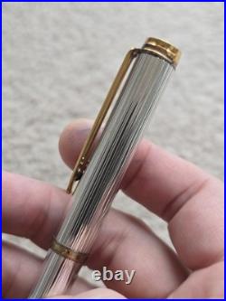 Vintage Waterman Gentleman Sterling Silver Fountain Pen, 18k Nib