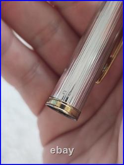 Vintage Waterman Gentleman Sterling Silver Fountain Pen, 18k Nib