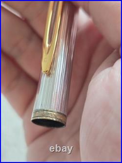 Vintage Waterman Gentleman Sterling Silver Fountain Pen, 18k Nib