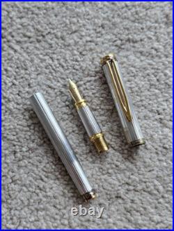 Vintage Waterman Gentleman Sterling Silver Fountain Pen, 18k Nib