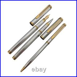 Vintage Waterman Gentleman Sterling Silver Fountain Pen Ballpoint Rollerball Set