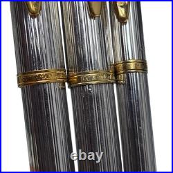 Vintage Waterman Gentleman Sterling Silver Fountain Pen Ballpoint Rollerball Set