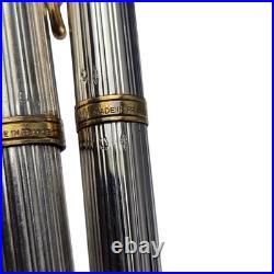 Vintage Waterman Gentleman Sterling Silver Fountain Pen Ballpoint Rollerball Set