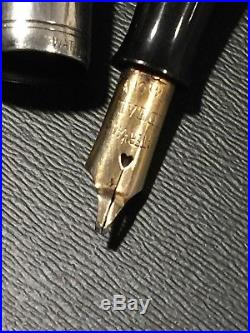 Vintage Waterman Ideal Ring Top 412-1/2 Vpsf Sterling Silver Plain Fountain Pen