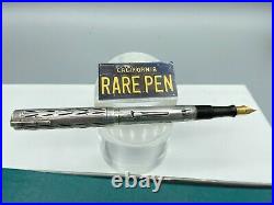 Vintage Waterman Lady Patricia BAY LEAF Sterling Silver overlay fountain pen