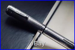 Vintage Watermans Gothic Sterling Silver Overlay Fountain Pen 14k Gold Nib