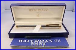 Vintage (c1983) Waterman Gentleman Godron Sterling Silver Medium Fountain Pen