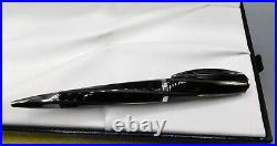 Visconti Firenze BLACK DIVINA Ballpoint Pen #26502 Unused, Sterling Silver