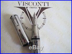 Visconti Metropolis LE Sterling Silver fountain pen 23kt Pd F nib MIB