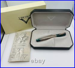Visconti Rinascimento Green Star Dust Sterling Silver 14k Nib Fountain Pen