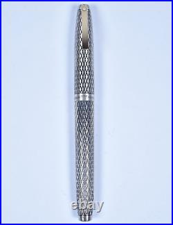 Vtg 1970's SHEAFFER Imperial Sovereign Sterling Silver Fountain Pen 14k Gold Nib