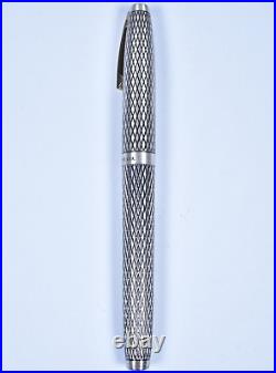 Vtg 1970's SHEAFFER Imperial Sovereign Sterling Silver Fountain Pen 14k Gold Nib